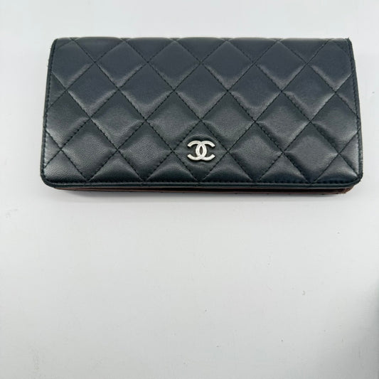 Chanel Quilted Wallet Long Wallet – Lambskin Leather – Black