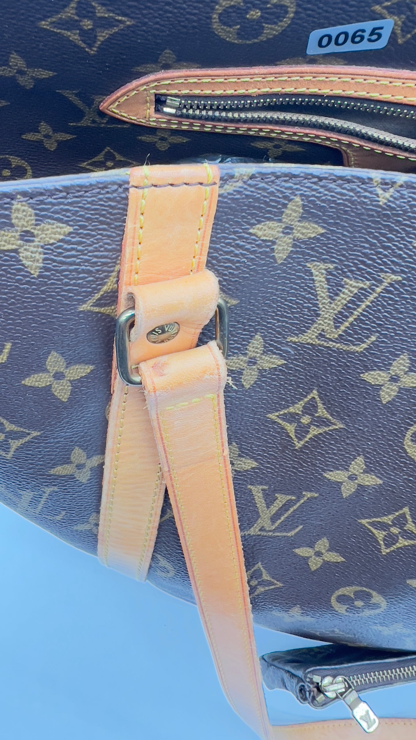 Pre Loved Louis Vuitton Monogram Sac Shopping Tote Bag - Authentic Pre-owned Luxury Brown Canvas Leather