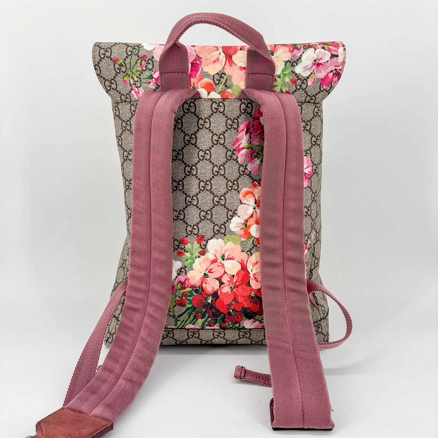 Gucci Bloom GG Supreme Canvas Backpack – Pink Floral Print