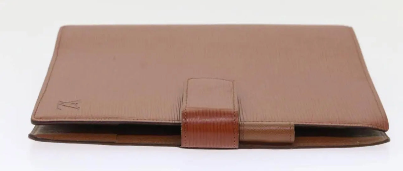 Classic LOUIS VUITTON Epi Leather Agenda GM - Pre-Loved Brown Day Planner Cover