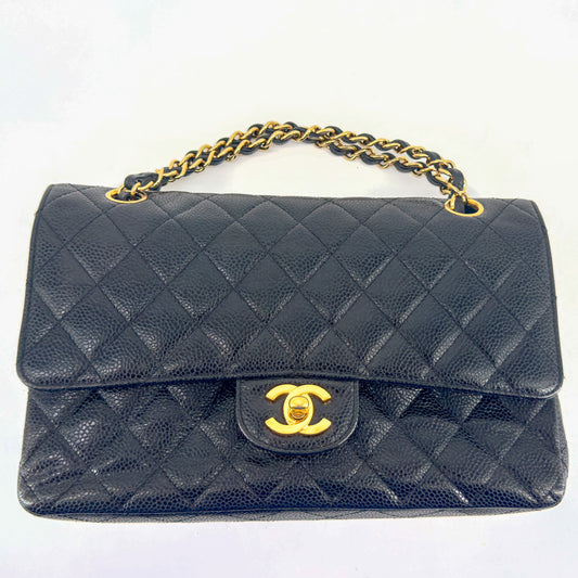 Chanel Classic Double Flap Bag – Caviar Leather – Black