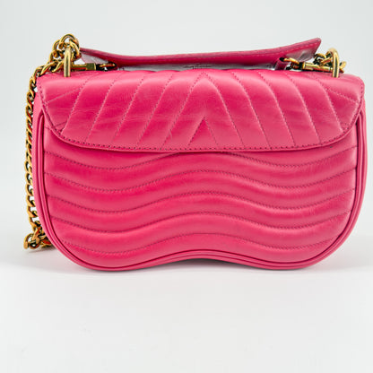 LOUIS VUITTON Wave Chain Bag PM – Quilted Calf Leather – Pink