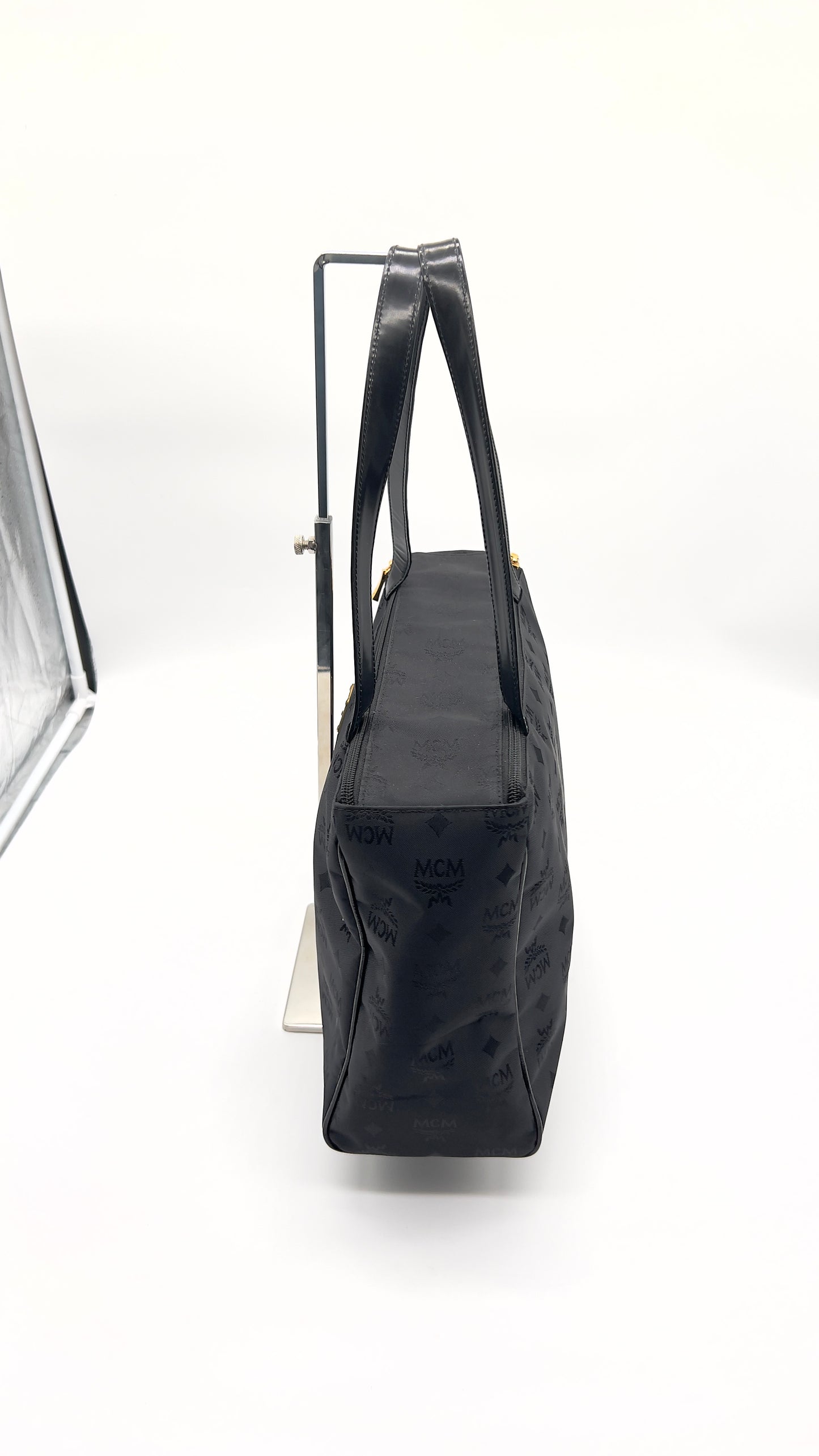 MCM Visetos Black Nylon Bucket Bag and Laptop Tote Duo - Pre-Owned