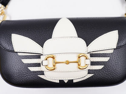 Gucci x Adidas 1955 Horsebit Mini Bag – Black & White | New