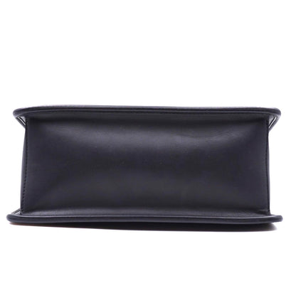 Fendi Kan I F Logo Shoulder Bag – Black Leather, Silver Hardware, Wide Strap
