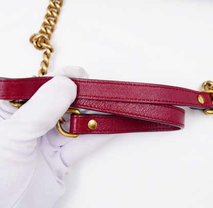 Gucci GG Marmont Torchon Shoulder Bag – Matelassé Leather – Black/Bordeaux