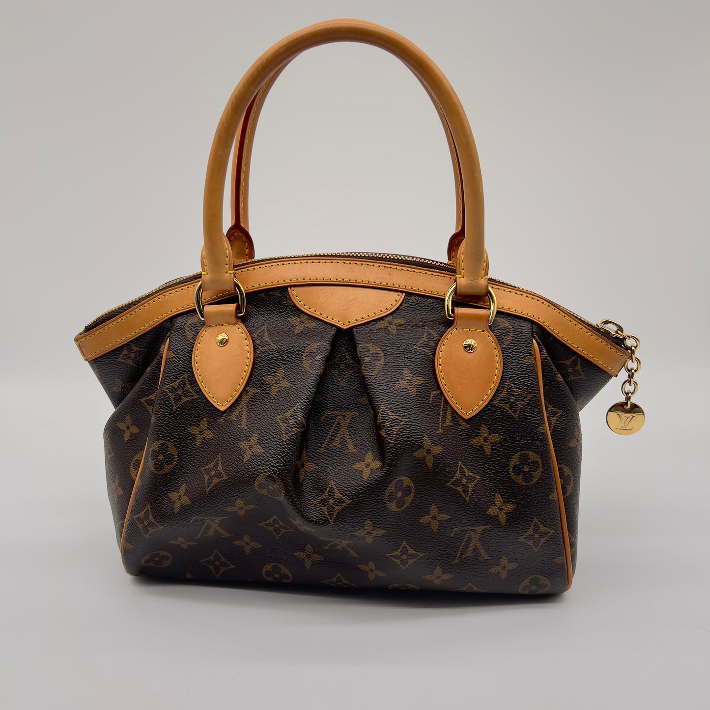 Preloved Louis Vuitton Tivoli PM Monogram Canvas Satchel Bag - Timeless Brown Elegance