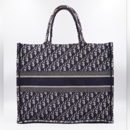 Christian Dior Large Blue Oblique Book Tote