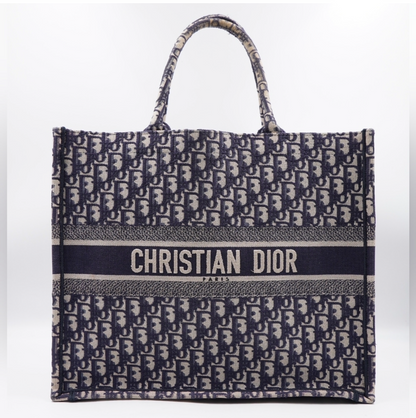 Christian Dior Large Blue Oblique Book Tote