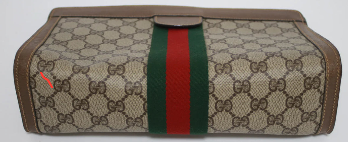 Gucci Sherylin Monogram Canvas & Suede Clutch Duo - Authentic Pre-Loved Condition