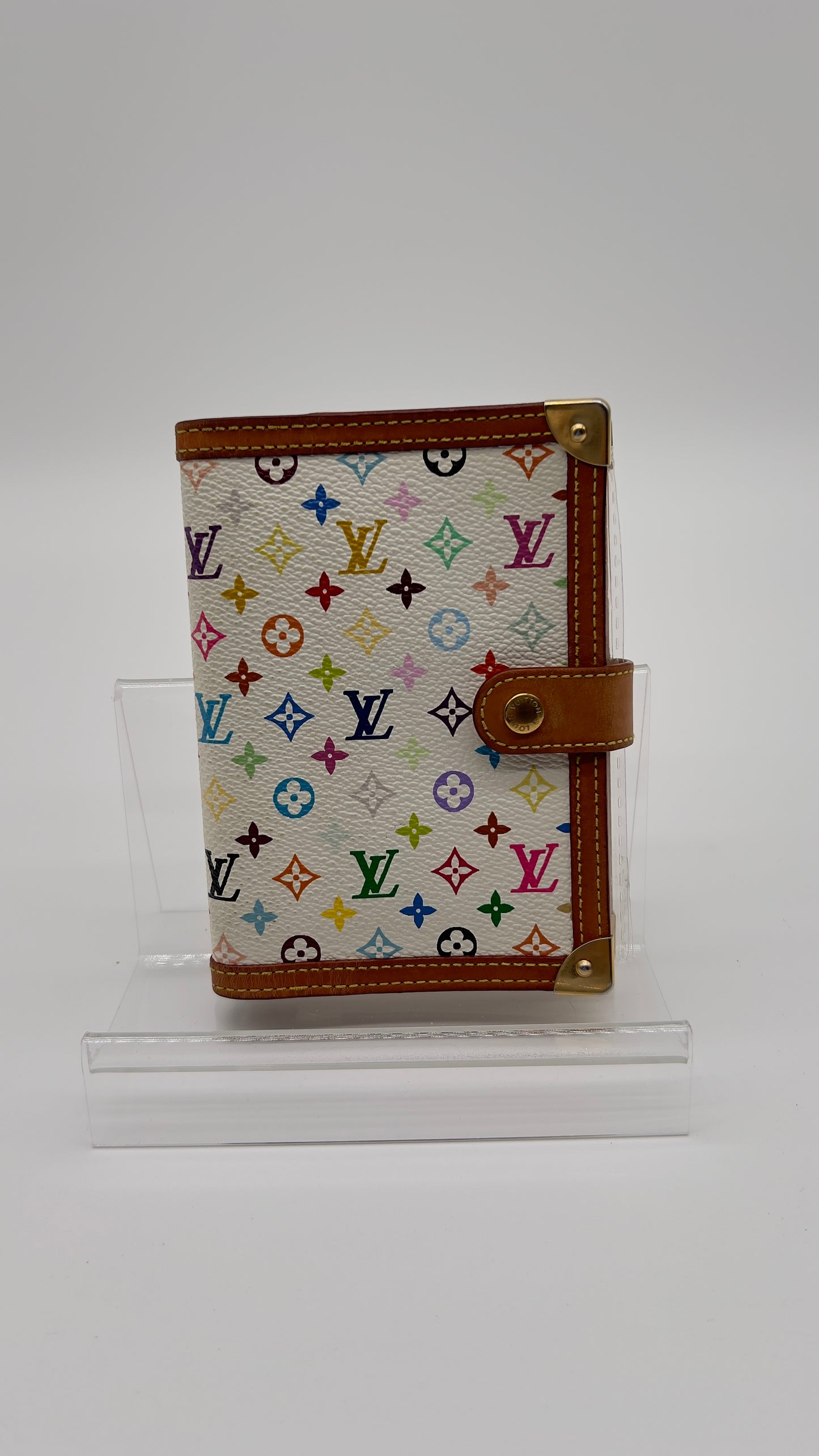 Pre-Loved Louis Vuitton Multicolor Agenda PM - White Canvas Patonaire Planner