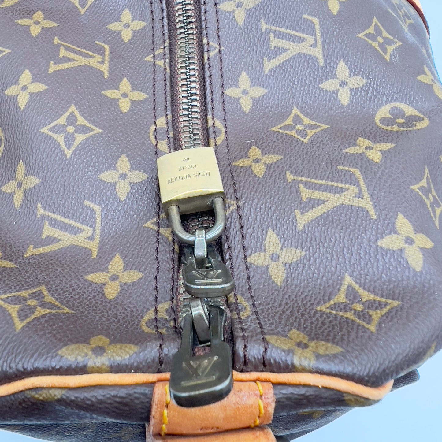 Pr Loved Authentic Louis Vuitton Monogram Keepall Bandouliere 60 Travel Duffle Bag