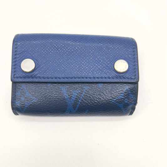 Pre-Owned Louis Vuitton Discovery Compact Wallet in Navy Blue