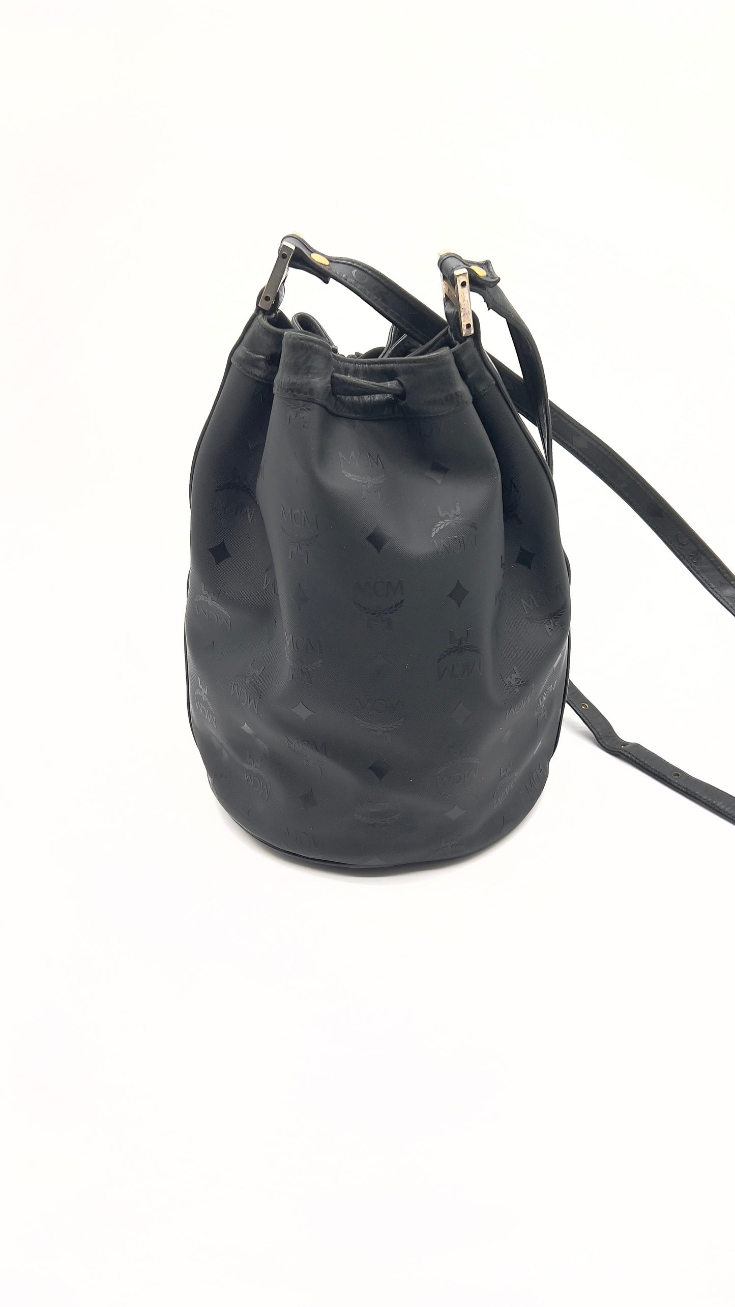 MCM Visetos Black Nylon Bucket Bag and Laptop Tote Duo - Pre-Owned