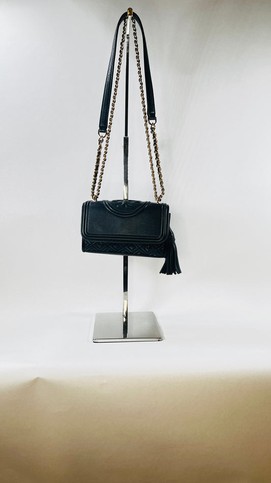 Tory Burch Fleming Mini Convertible Leather Shoulder Bag - Pre-loved Elegance