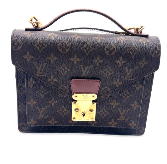 Vintage Louis Vuitton Monceau Top Handle Bag in Iconic LV Monogram Canvas, 2003 Collection