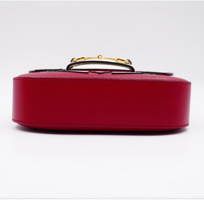 Gucci x Adidas Horsebit 1955 Shoulder Bag – Red Leather, Gold Hardware, Dual Strap