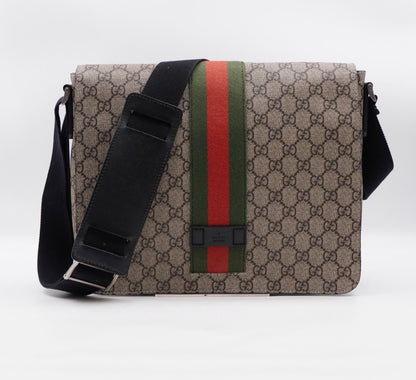GucciGucci GG Supreme Messenger Bag – Coated Canvas – Beige/Ebony
