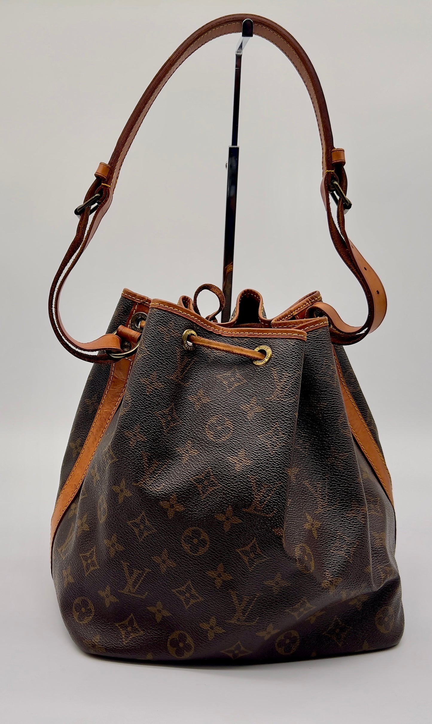 Vintage Louis Vuitton Petit Noé Monogram Canvas Shoulder Bag - Brown, Good Condition