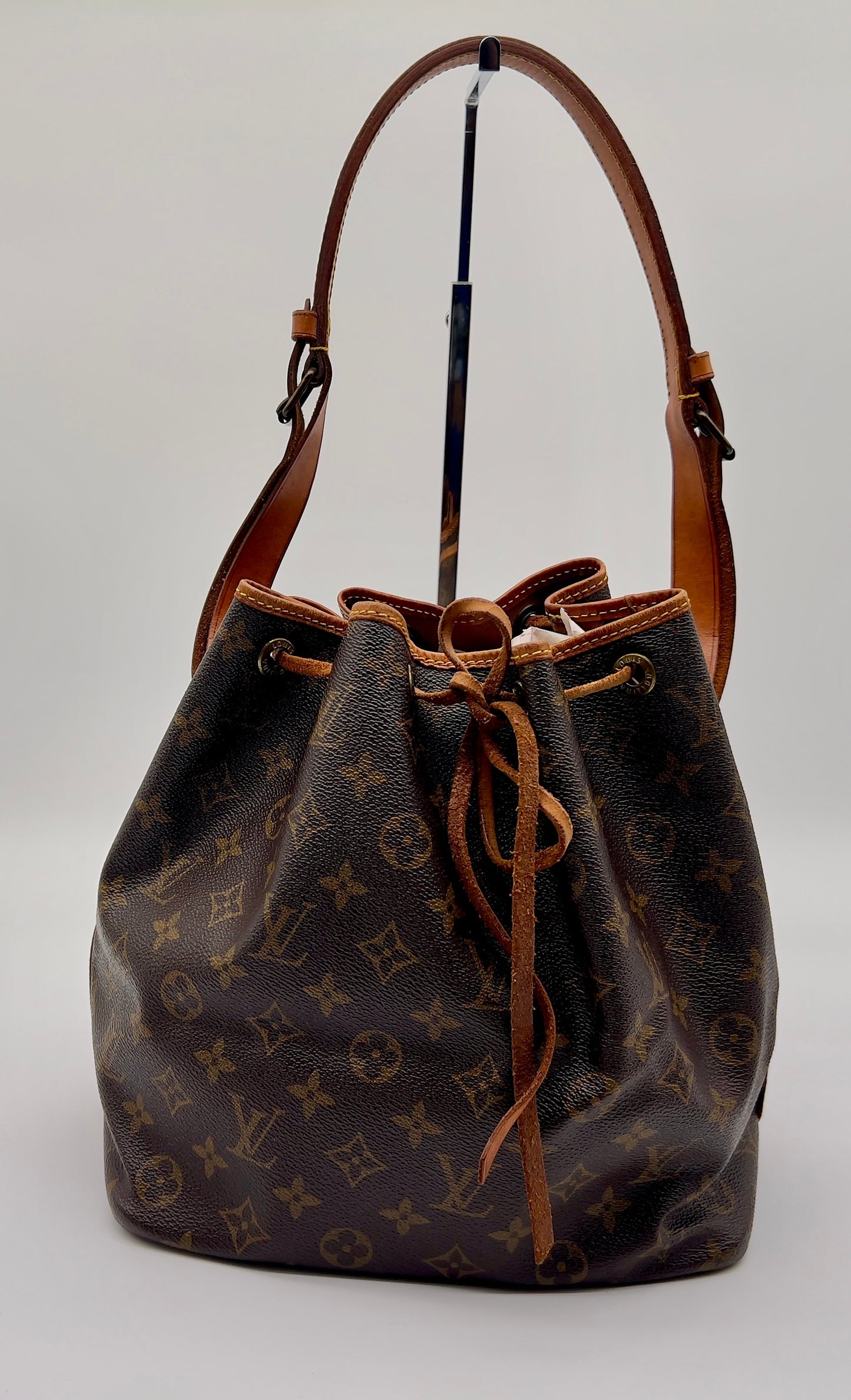 Vintage Louis Vuitton Petit Noé Monogram Canvas Shoulder Bag - Brown, Good Condition