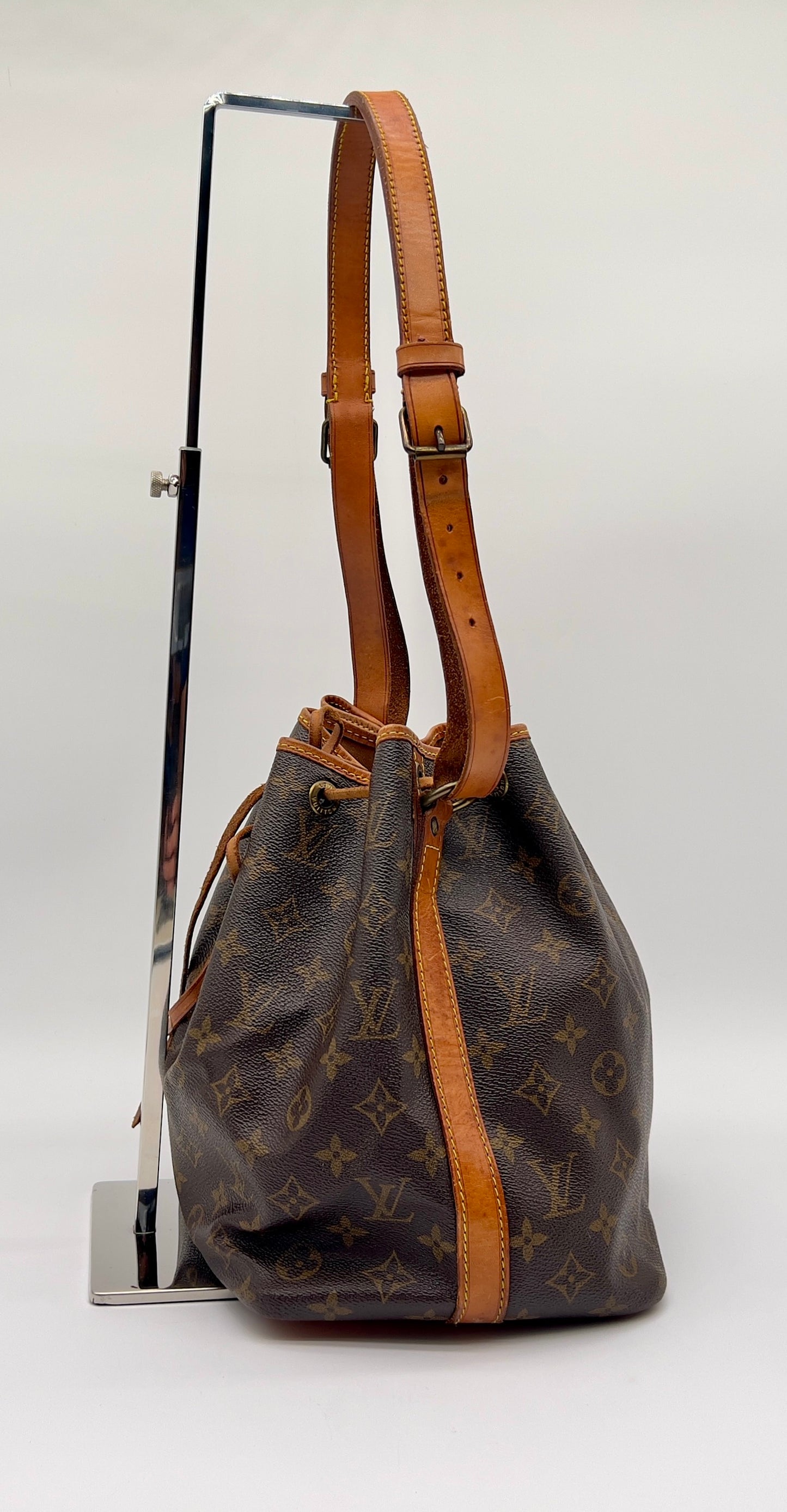 Vintage Louis Vuitton Petit Noé Monogram Canvas Shoulder Bag - Brown, Good Condition