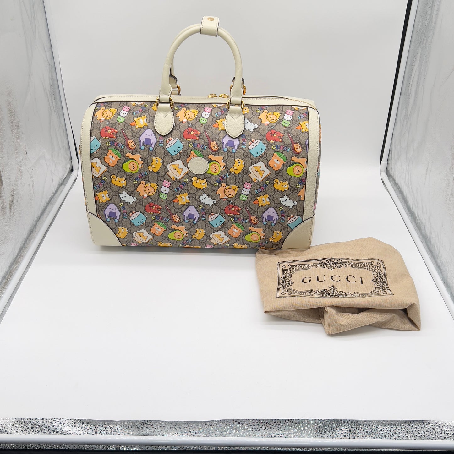 Gucci Pikarar Print Cartoon Duffle Travel Bag - Limited Edition