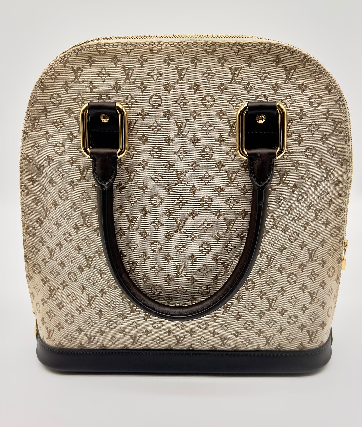 Louis Vuitton Alma Haut Handbag in Khaki Monogram Mini Lin Canvas with Leather Trim – Iconic Style and Timeless Elegance