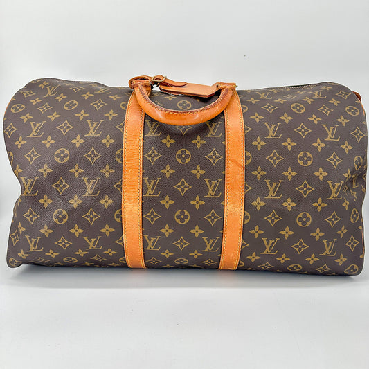 Louis Vuitton Keepall 50 Monogram Canvas – Vachetta Wear / Patina