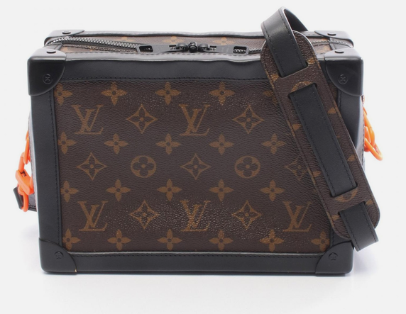 LOUIS VUITTON Soft Trunk Shoulder Bag  Monogram canvas leather Brown Black