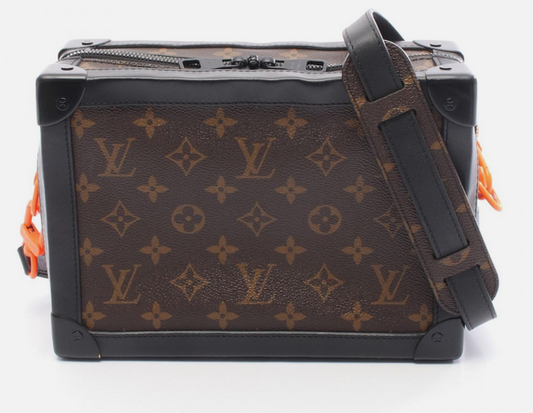 LOUIS VUITTON Soft Trunk Shoulder Bag  Monogram canvas leather Brown Black