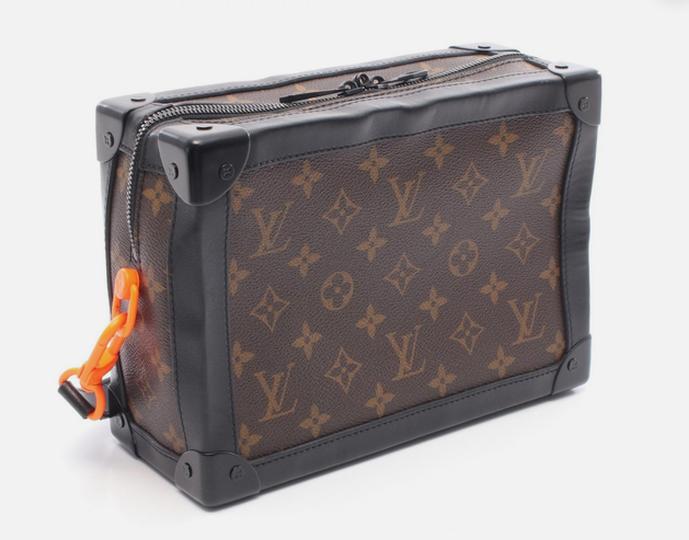 LOUIS VUITTON Soft Trunk Shoulder Bag  Monogram canvas leather Brown Black