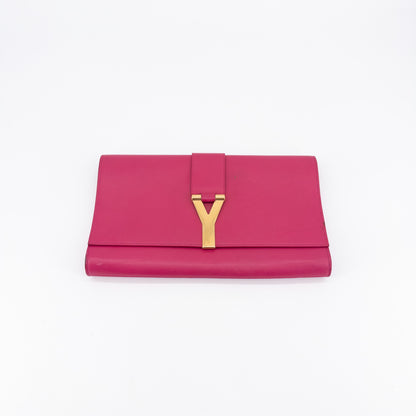 Saint Laurent Y-Ligne Clutch Clutch – Smooth Leather – Fuchsia