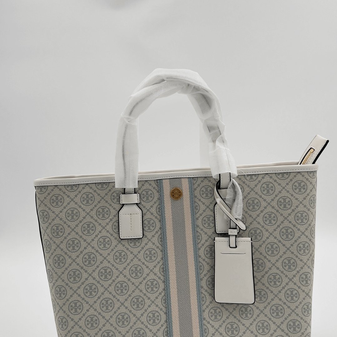 Tory Burch T Monogram Coated Canvas Tote | Versatile Designer Tote with Crossbody Strap