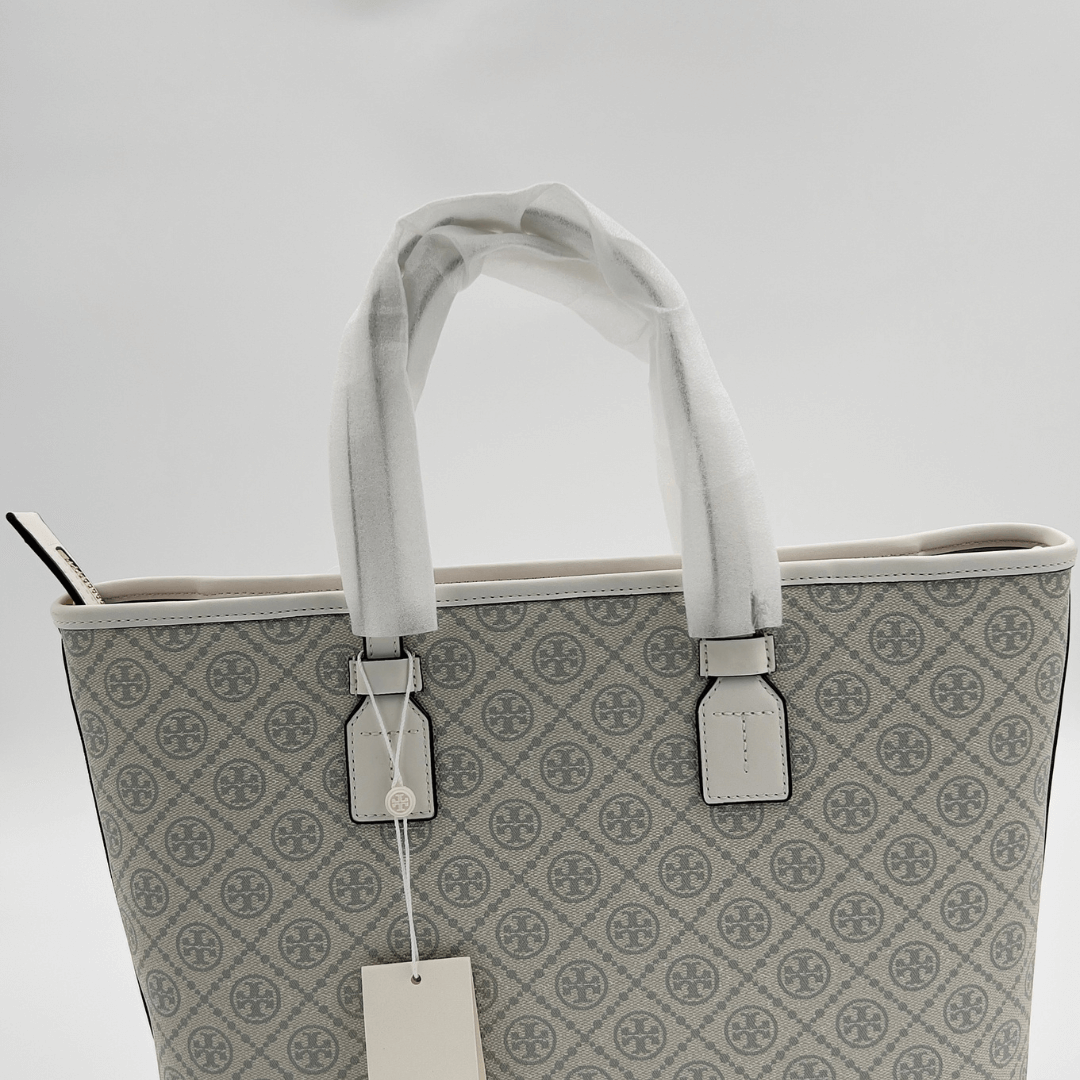 Tory Burch T Monogram Coated Canvas Tote | Versatile Designer Tote with Crossbody Strap