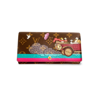 Pre-Owned Louis Vuitton  Sarah Wallet in Monogram Canvas  Vibrant Pink Interior