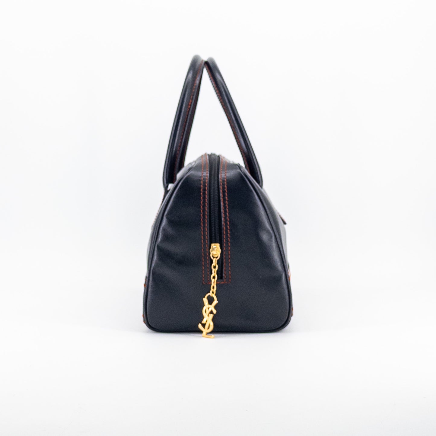 Saint Laurent Y Ligne Bowling Bag – Smooth Leather – Black & Brown