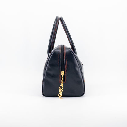 Saint Laurent Y Ligne Bowling Bag – Smooth Leather – Black & Brown