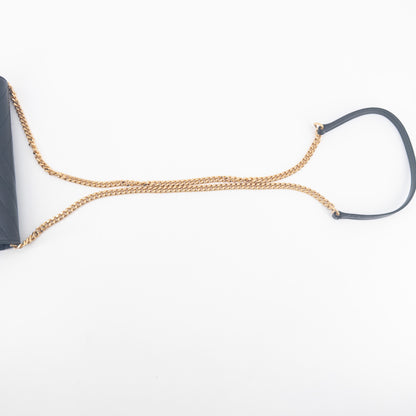 Saint Laurent Wallet on Chain – Grained Leather – Black