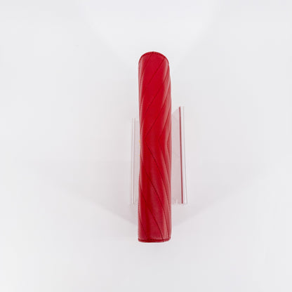 Saint Laurent Wallet on Chain – Grained Leather – Red