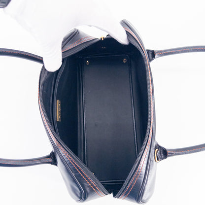 Saint Laurent Y Ligne Bowling Bag – Smooth Leather – Black & Brown